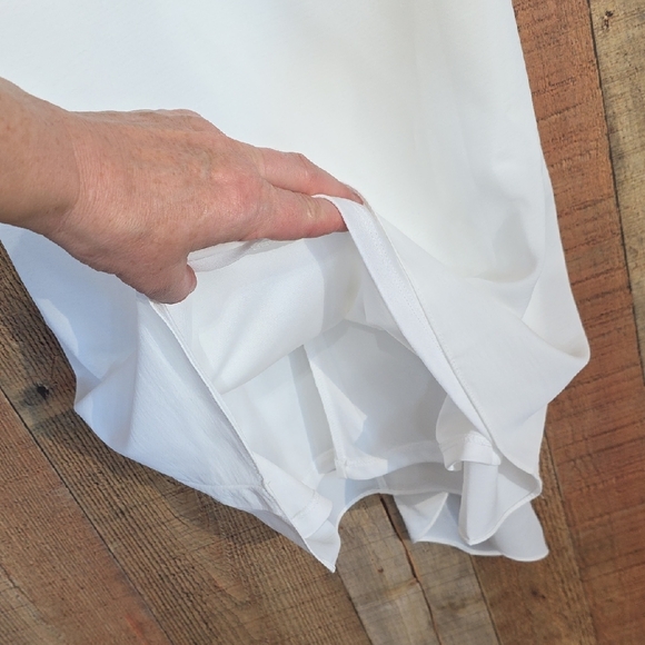 😊White House Black Market Elegant Pencil White Sleeveless Dress - Picture 5 of 13